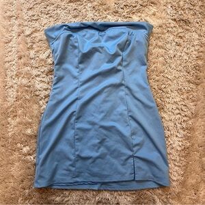 Kendall and Kylie Strapless Summer Baby Blue Dress